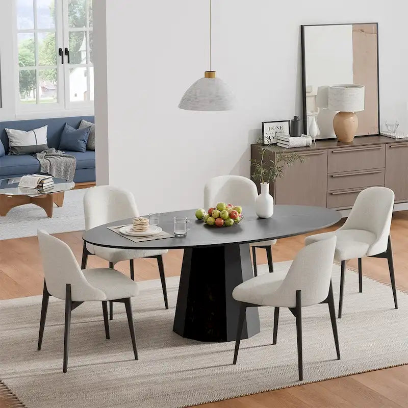 Dovelina 67 3 Color Options Oval Dining Table for 6 People - 67x33.5x31
