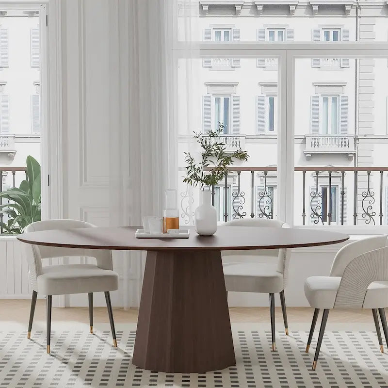Dovelina 67 3 Color Options Oval Dining Table for 6 People - 67x33.5x31
