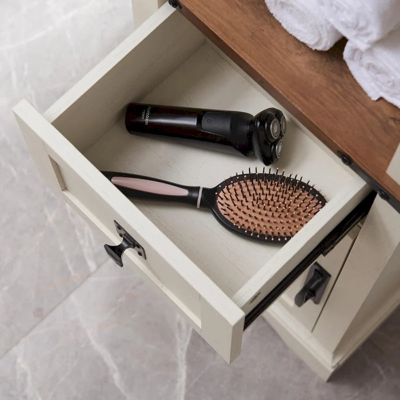 Farmhouse Slim Bathroom Storage Cabinet, 68 Tall Storage Cabinet