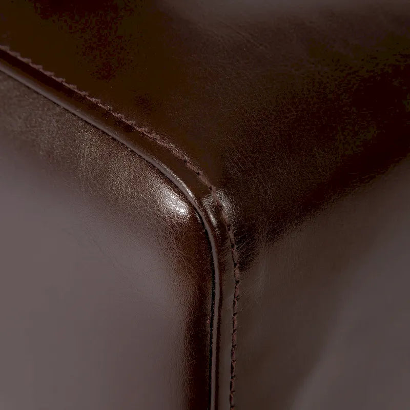 Pertica Upholstered T-Stitch Dining Chairs with Wood Legs, 6 Chairs