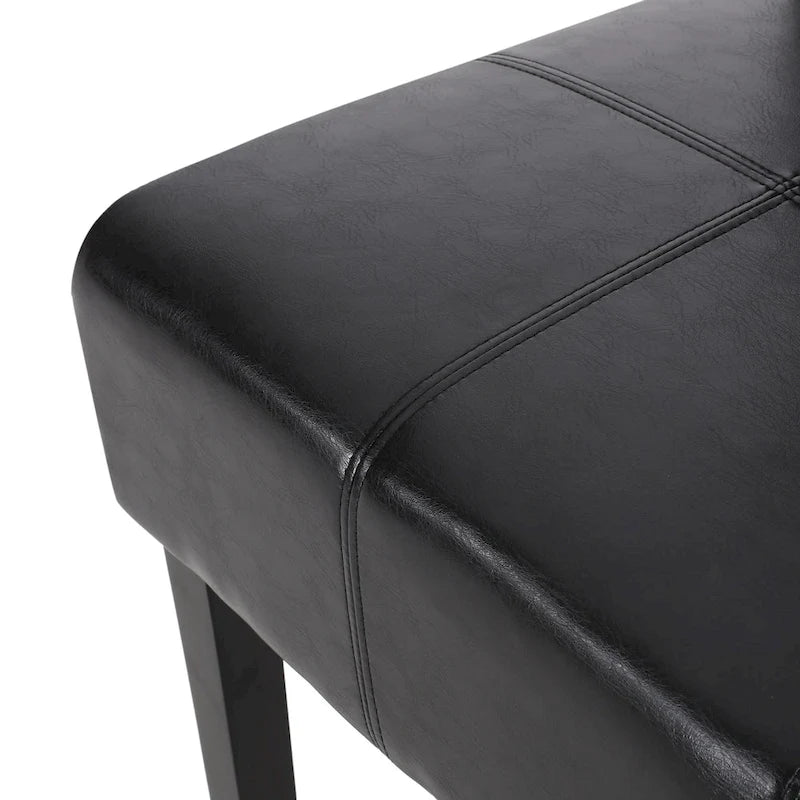 Pertica Upholstered T-Stitch Dining Chairs with Wood Legs, 6 Chairs
