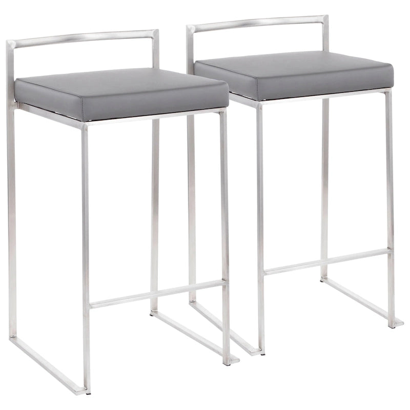 Forrest Stainless Steel Stackable Fully Welded Counter Stool (Set of 2)