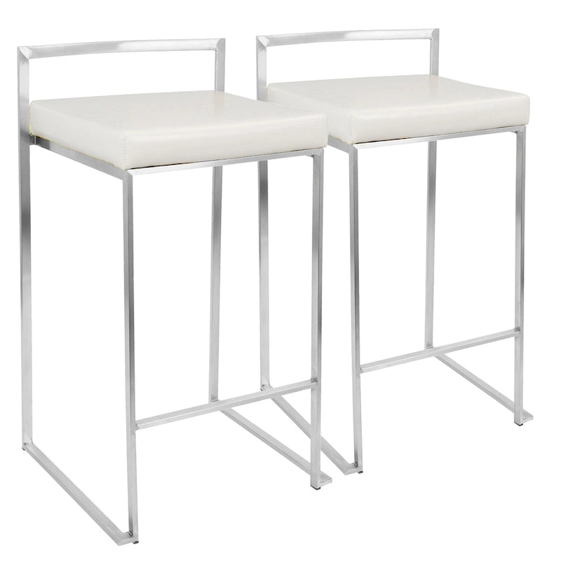 Forrest Stainless Steel Stackable Fully Welded Counter Stool (Set of 2)