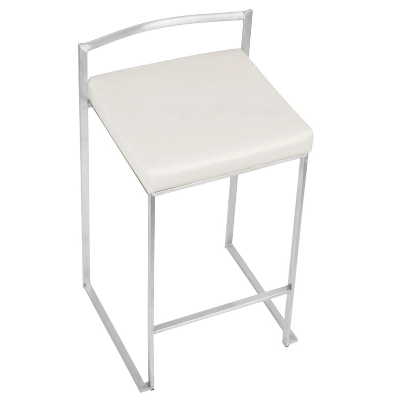 Forrest Stainless Steel Stackable Fully Welded Counter Stool (Set of 2)