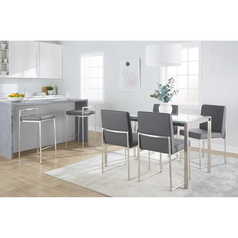 Forrest Stainless Steel Stackable Fully Welded Counter Stool (Set of 2)