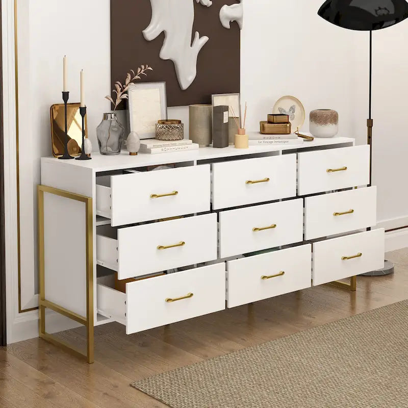 Large 61.4 Dresser - Abundant Storage, Timeless Design Drawers
