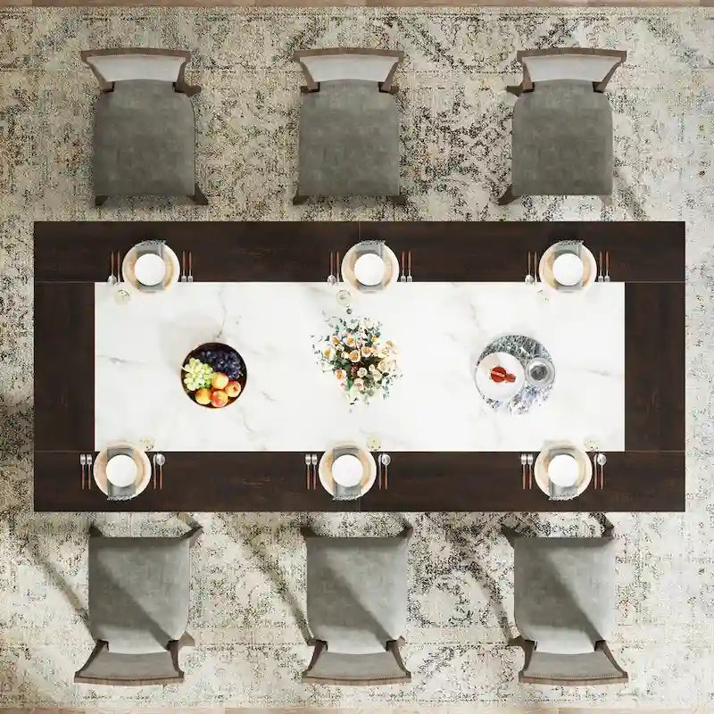 Modern 79-Inch Dining Table for 8-10 People