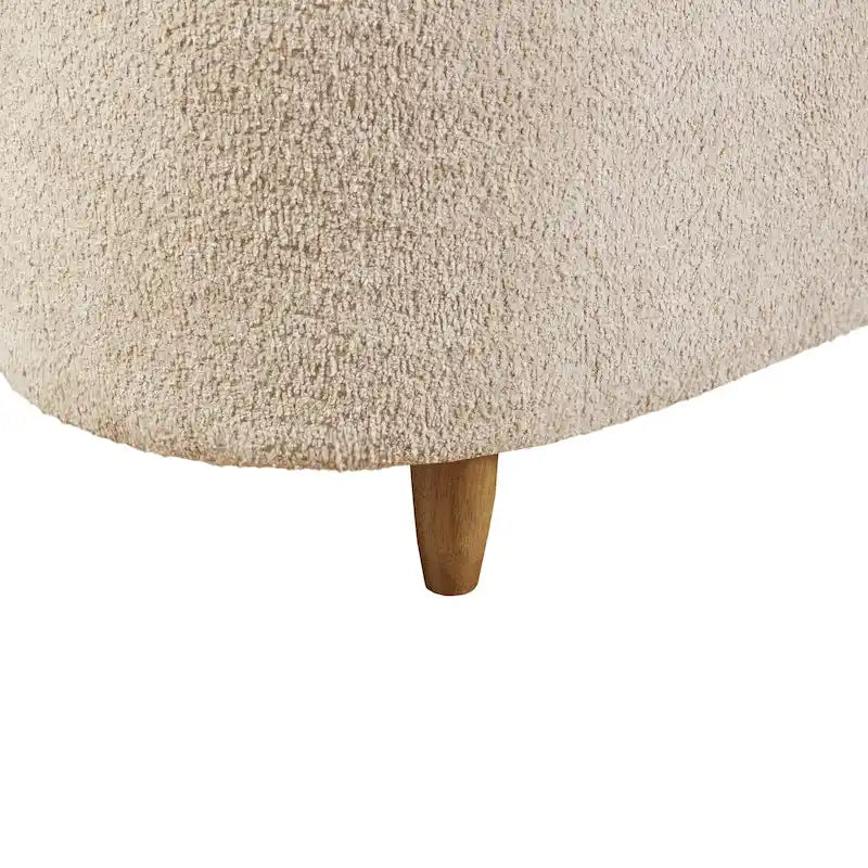 Taupe Boucle Flip Top Storage Bench with Soft Close Hinges