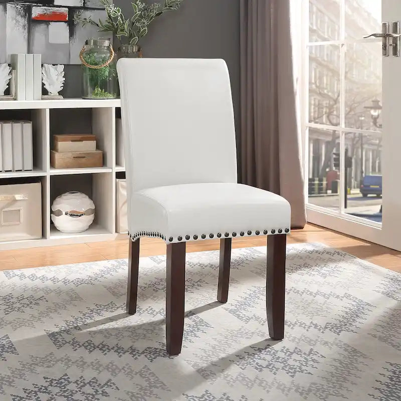 Five Bridge Eco Parsons Faux Leather Nailhead Chair