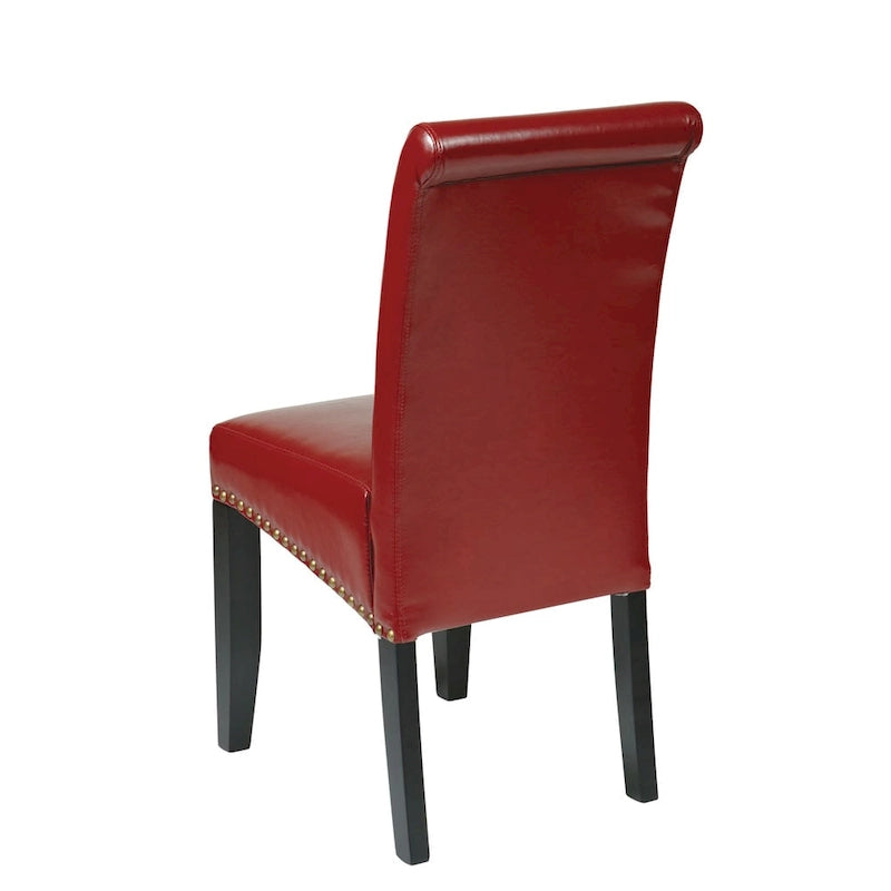 Five Bridge Eco Parsons Faux Leather Nailhead Chair