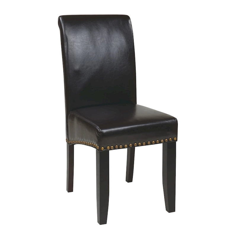 Five Bridge Eco Parsons Faux Leather Nailhead Chair