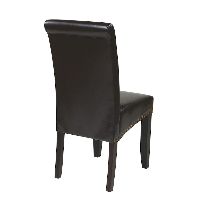Five Bridge Eco Parsons Faux Leather Nailhead Chair