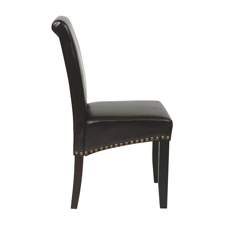 Five Bridge Eco Parsons Faux Leather Nailhead Chair