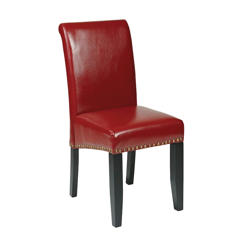 Five Bridge Eco Parsons Faux Leather Nailhead Chair