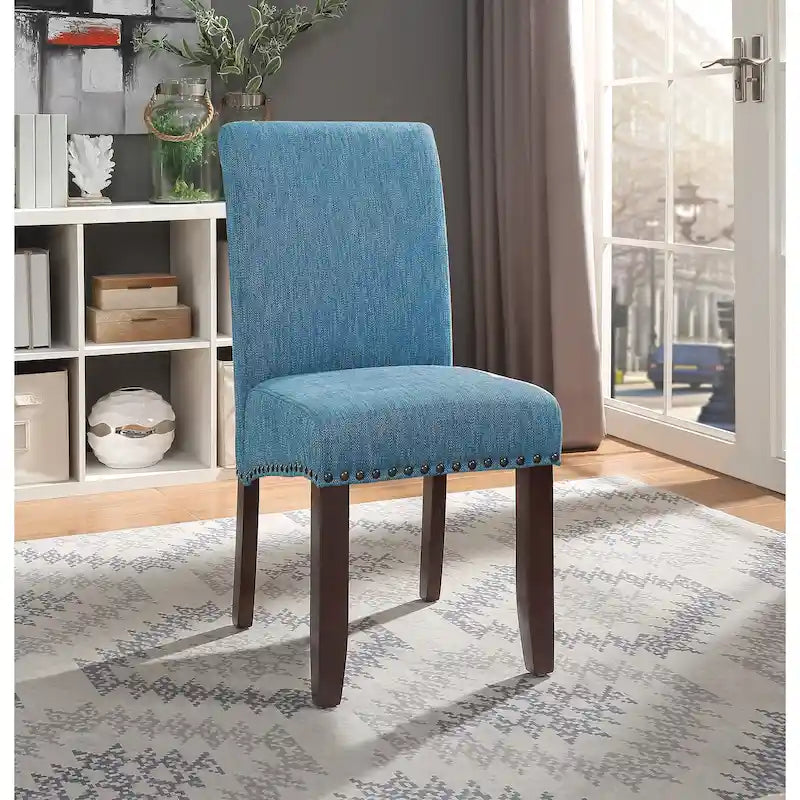 Five Bridge Eco Parsons Faux Leather Nailhead Chair