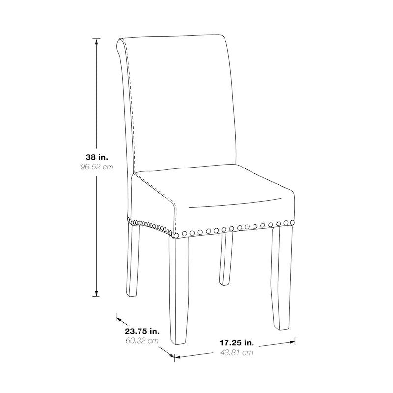 Five Bridge Eco Parsons Faux Leather Nailhead Chair