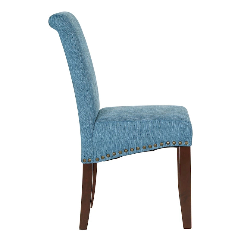 Five Bridge Eco Parsons Faux Leather Nailhead Chair