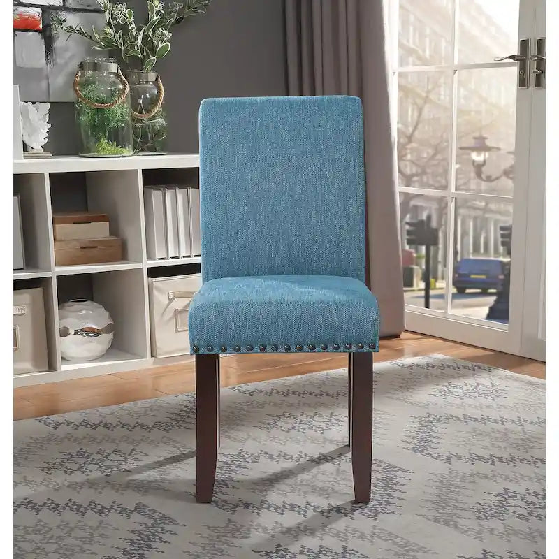 Five Bridge Eco Parsons Faux Leather Nailhead Chair