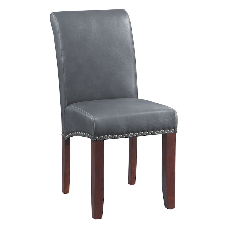 Five Bridge Eco Parsons Faux Leather Nailhead Chair
