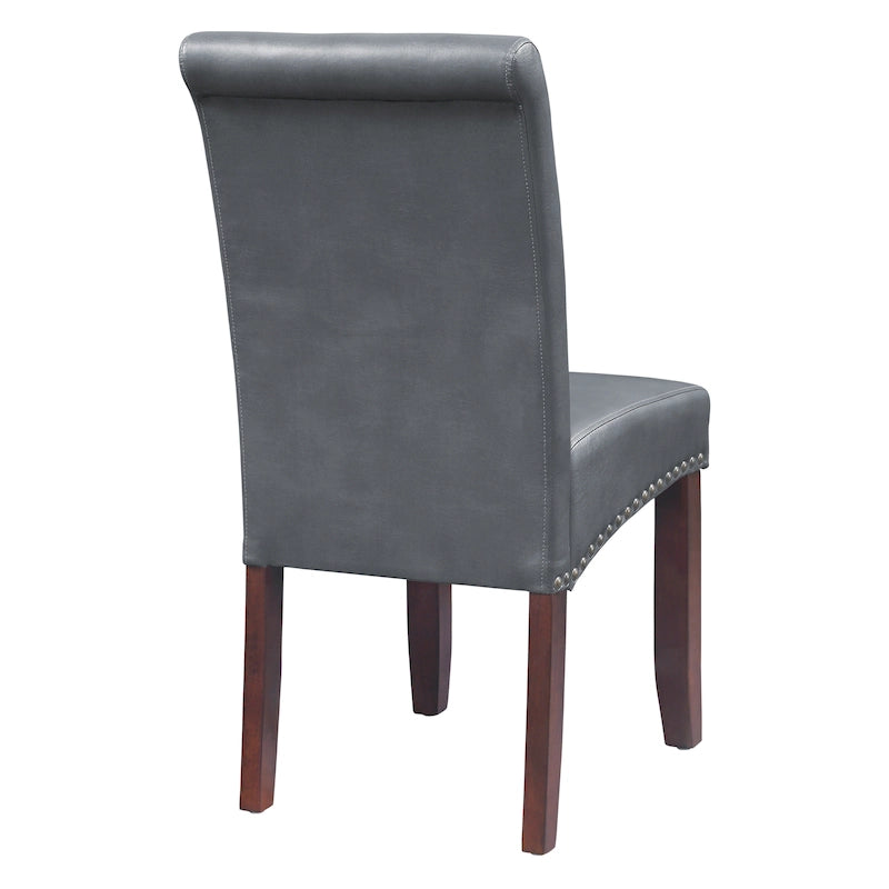 Five Bridge Eco Parsons Faux Leather Nailhead Chair