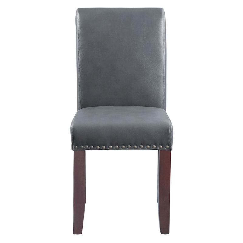Five Bridge Eco Parsons Faux Leather Nailhead Chair