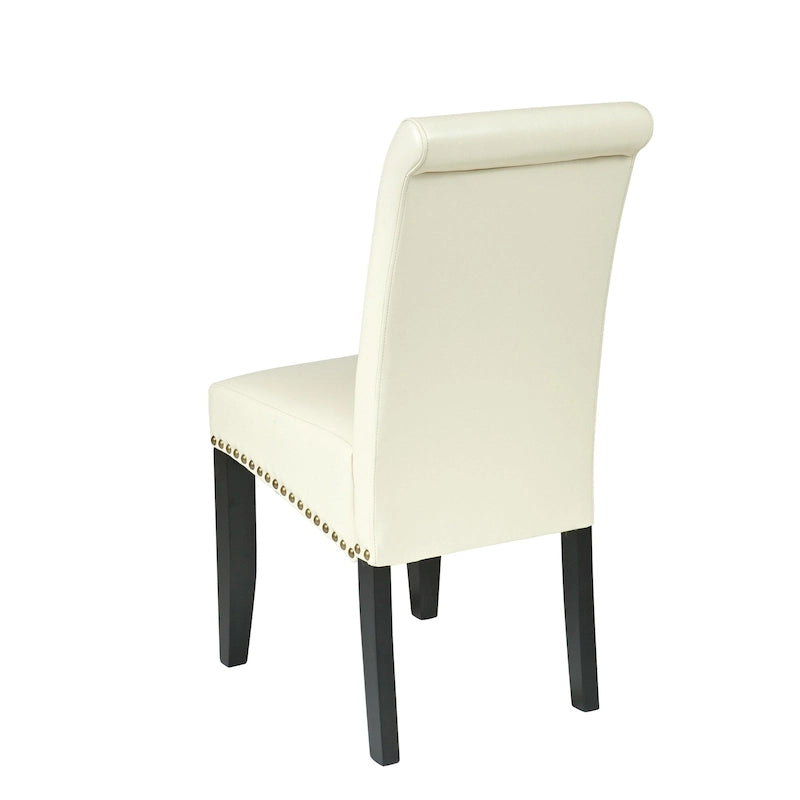 Five Bridge Eco Parsons Faux Leather Nailhead Chair