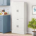 71 Freestanding Kitchen Pantry Cabinet, Tall Storage Cabinet with Drawer and Adjustable Shelves, 2-Door Floor Cupboard