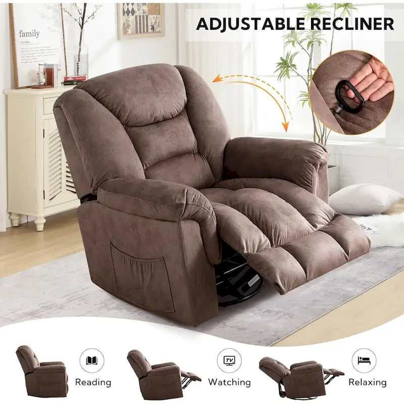 Oversize Swivel Manual Swivel Recliner