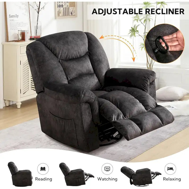 Oversize Swivel Manual Swivel Recliner