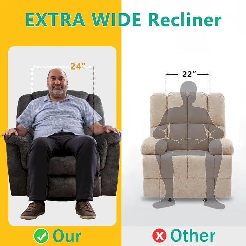 Oversize Swivel Manual Swivel Recliner