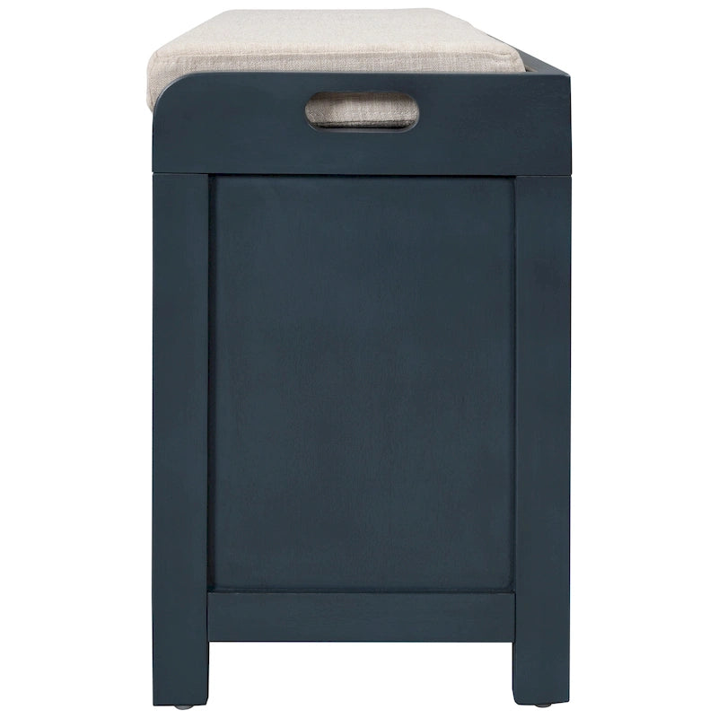 Storage Bench with Removable Basket and 2 Drawers, Fully Assembled Shoe Bench with Removable Cushion - 32 L x 11.8 W x 20 H
