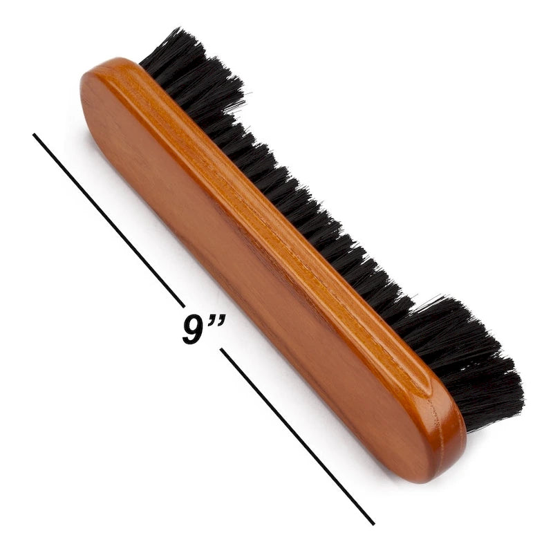 2-Piece Solid Wood Billiard Pool Table Brush and Rail Brush Set