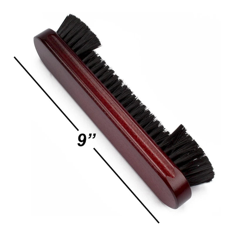 2-Piece Solid Wood Billiard Pool Table Brush and Rail Brush Set