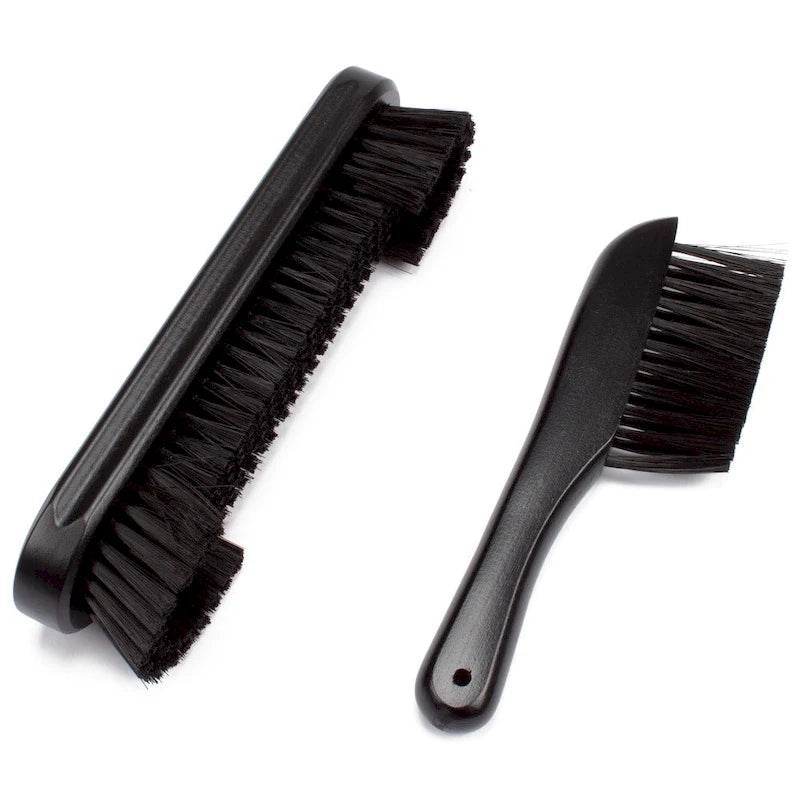 2-Piece Solid Wood Billiard Pool Table Brush and Rail Brush Set