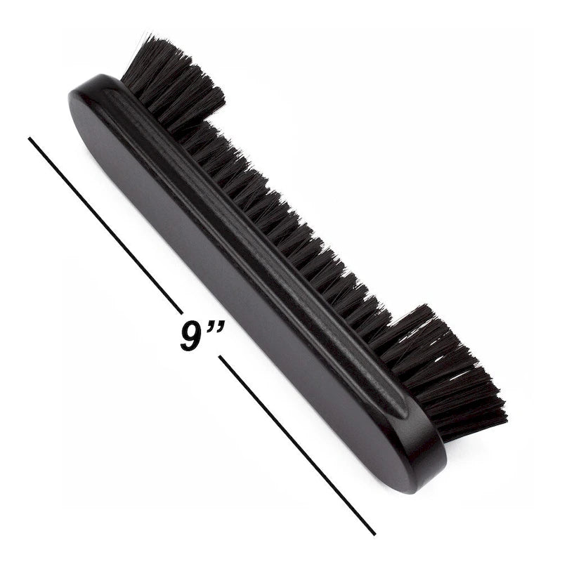 2-Piece Solid Wood Billiard Pool Table Brush and Rail Brush Set