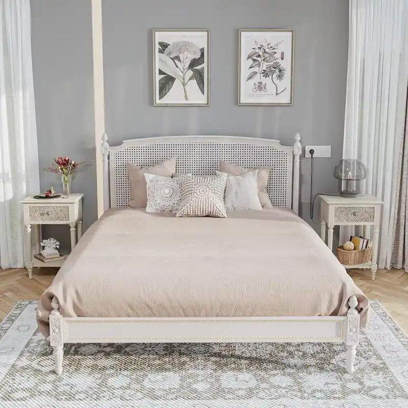 Mid-Century Modern Nightstands with Drawer
