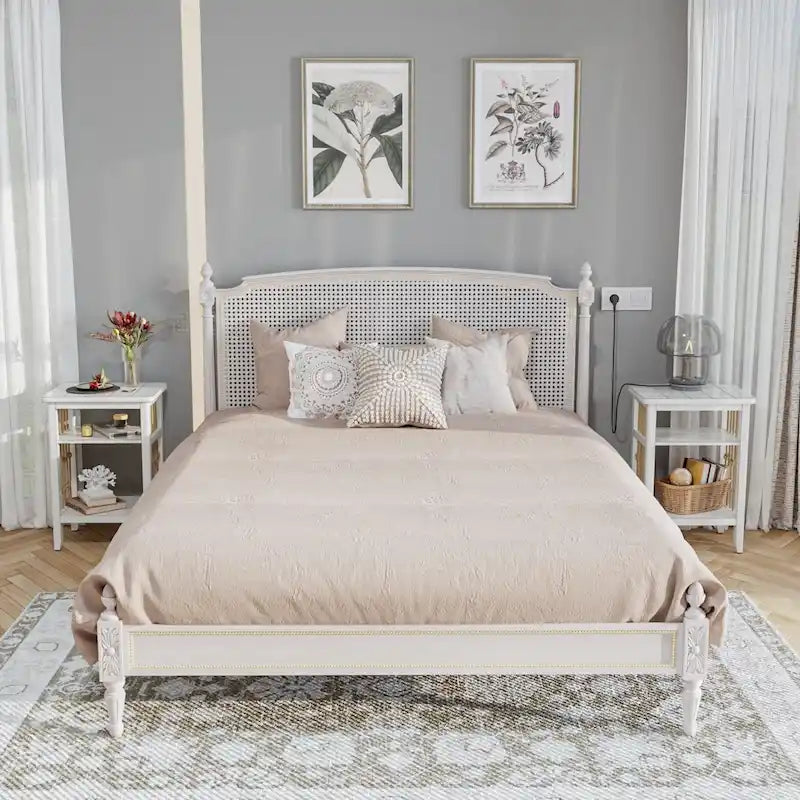 Mid-Century Modern Nightstands with Drawer