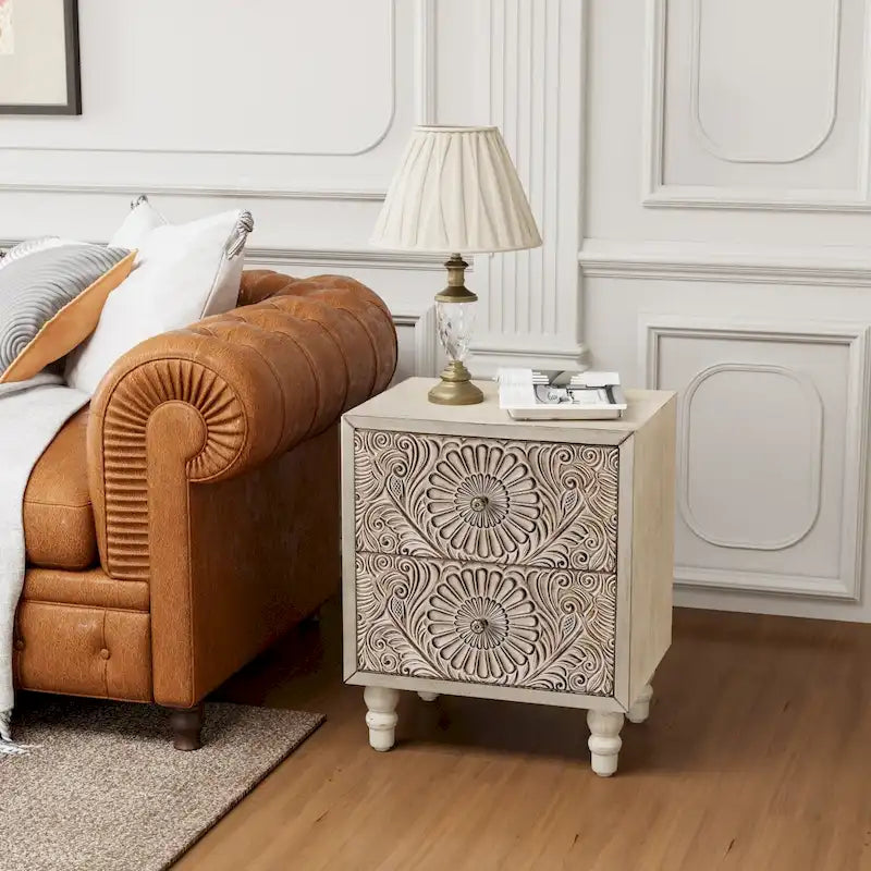 Mid-Century Modern Nightstands with Drawer