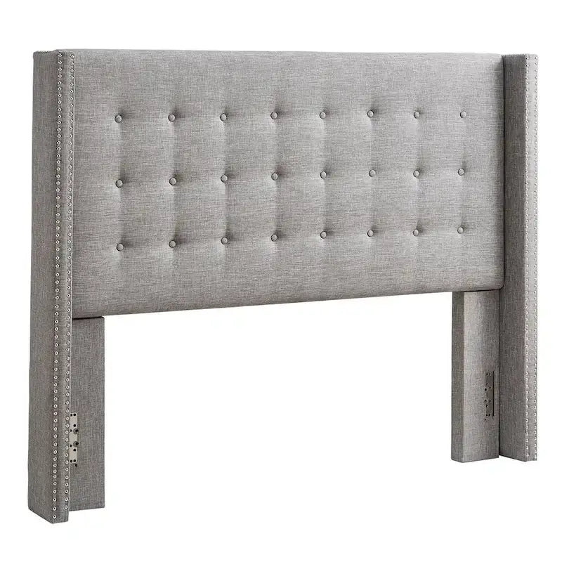 Melina Linen Tufted Wingback Headboard