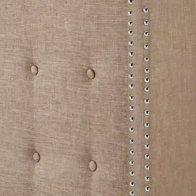 Melina Linen Tufted Wingback Headboard