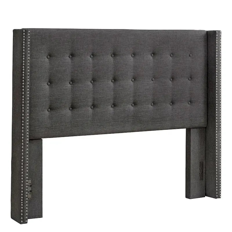 Melina Linen Tufted Wingback Headboard