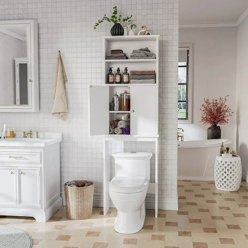 Over The Toilet Storage Cabinet with Door