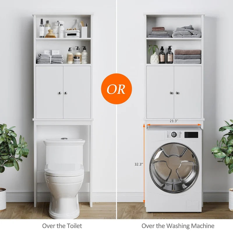 Over The Toilet Storage Cabinet with Door