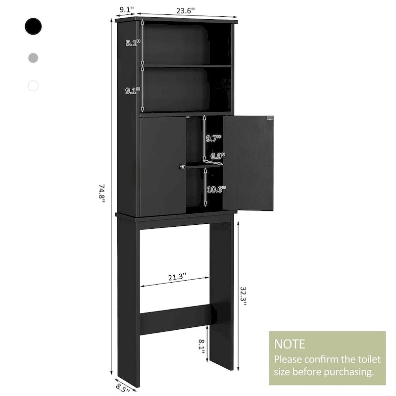 Over The Toilet Storage Cabinet with Door