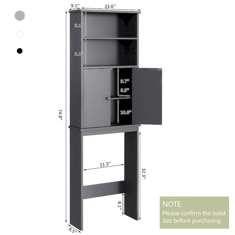 Over The Toilet Storage Cabinet with Door
