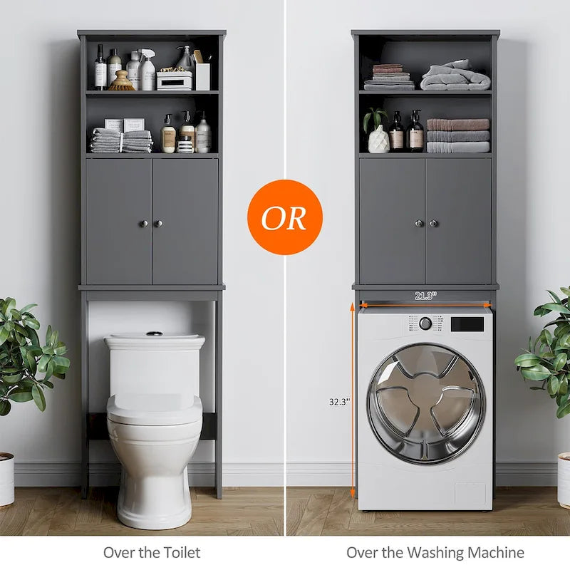 Over The Toilet Storage Cabinet with Door