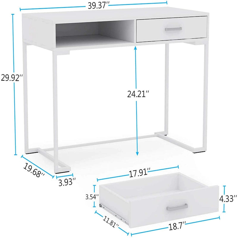 Computer Desk with Drawers, Writing Desk