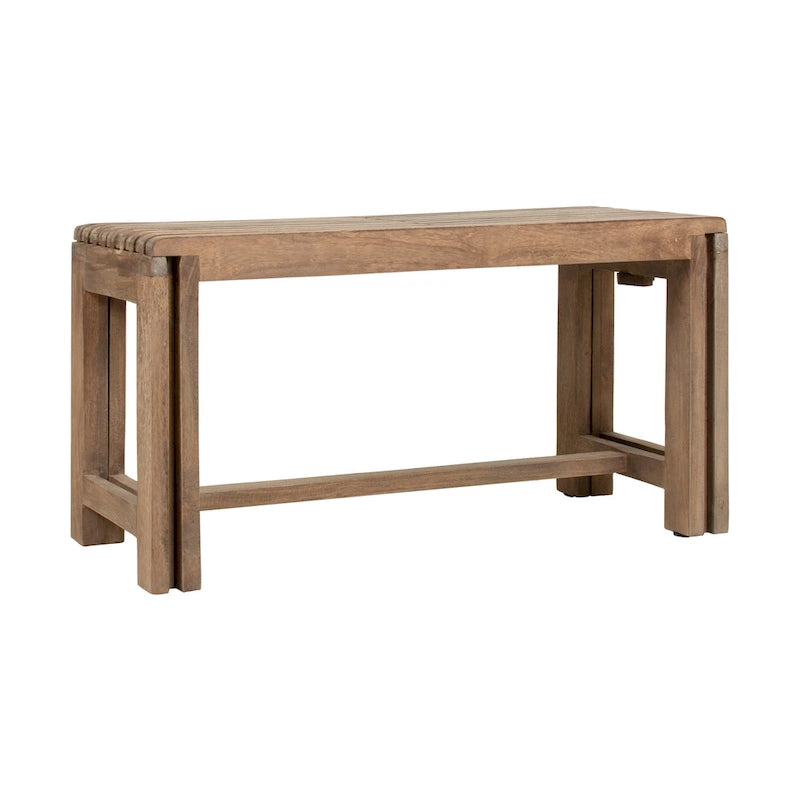 Natural Solid Mango Wood Extendable Bench