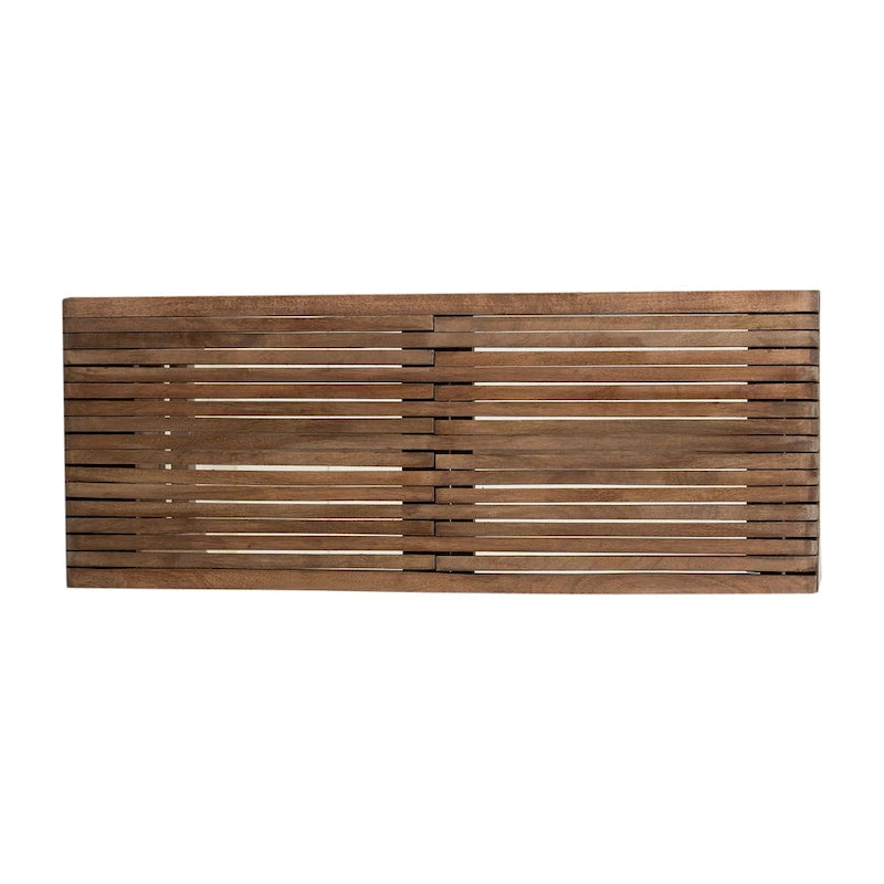 Natural Solid Mango Wood Extendable Bench