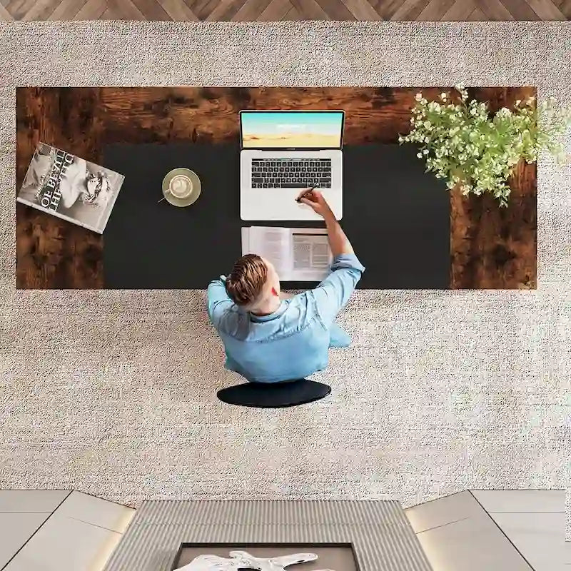 Office Executive Desk with Storage Shelf, Business Workstation, Writing Desk for the boss room